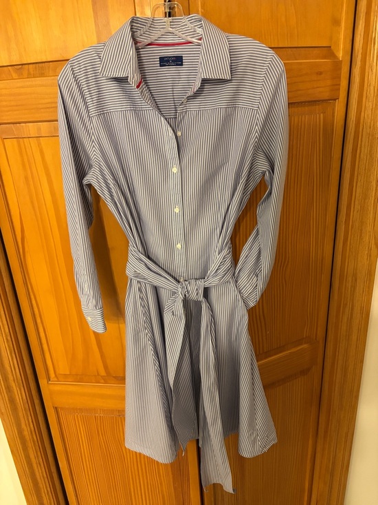 UNTUCKit Dresses & Skirts - UNTUCKit Madison Blue & White Stripe Shirt Dress Size 10